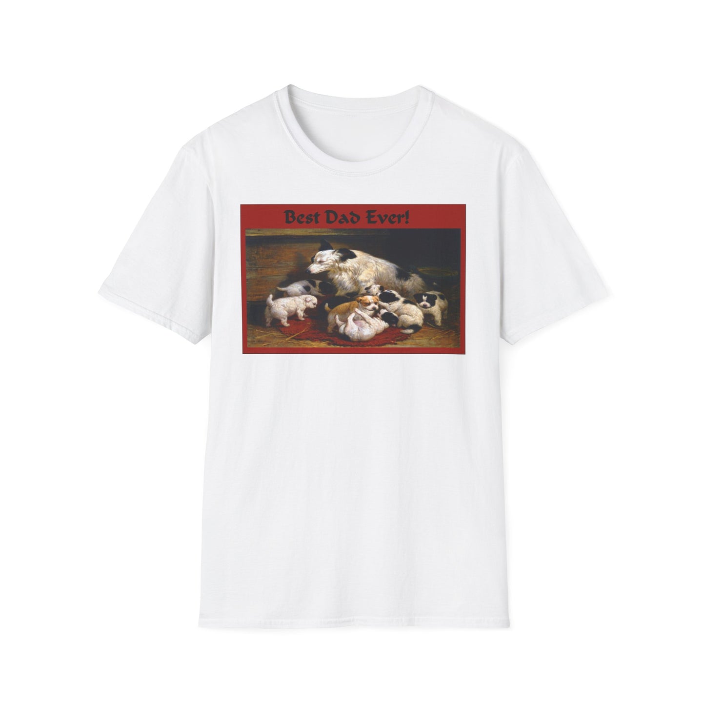 Best Dad Ever Sheepdog and Puppies Father's Day T-Shirt