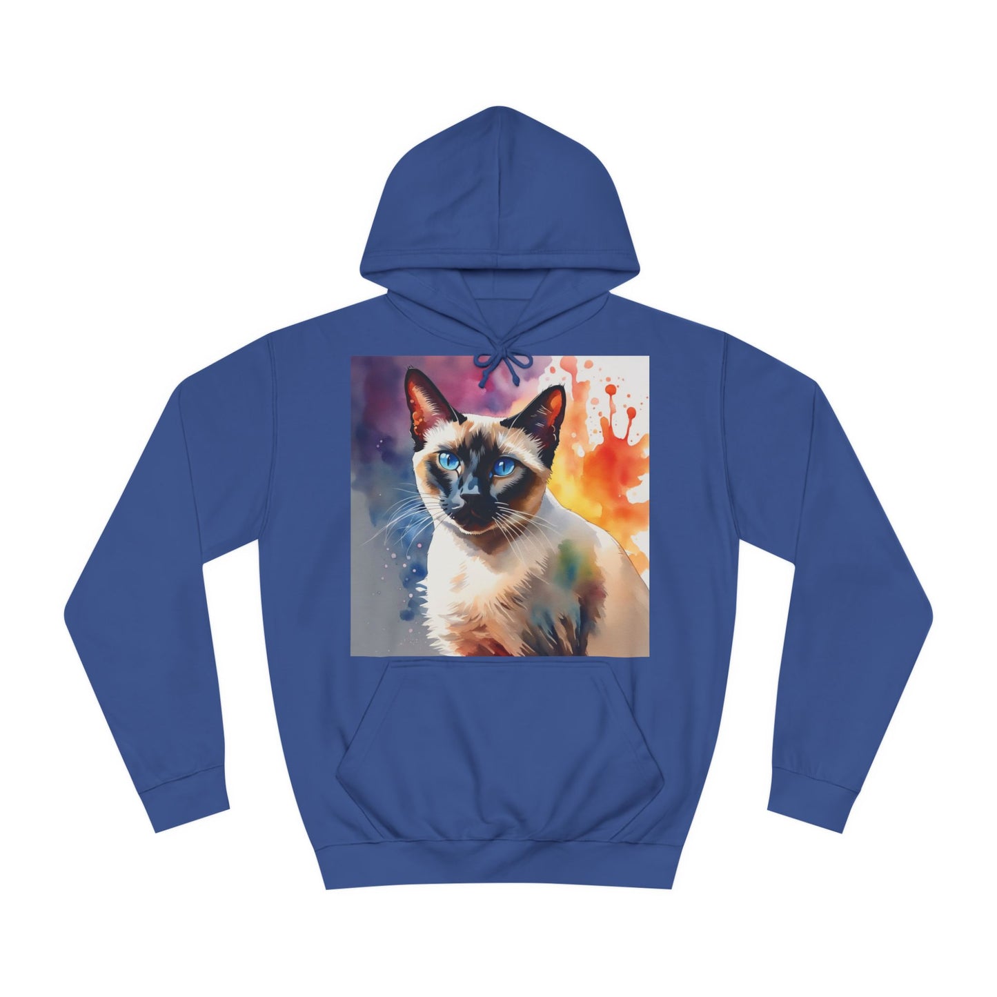 Siamese Cat Cute Watercolour Hoodie