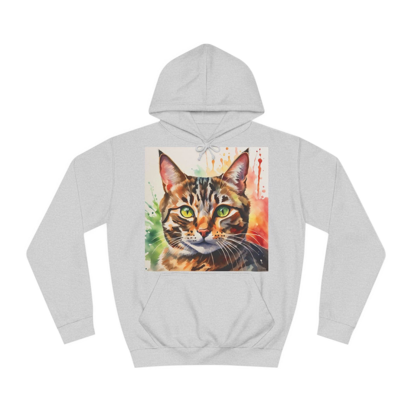 Tabby Cat Cute Watercolour Hoodie