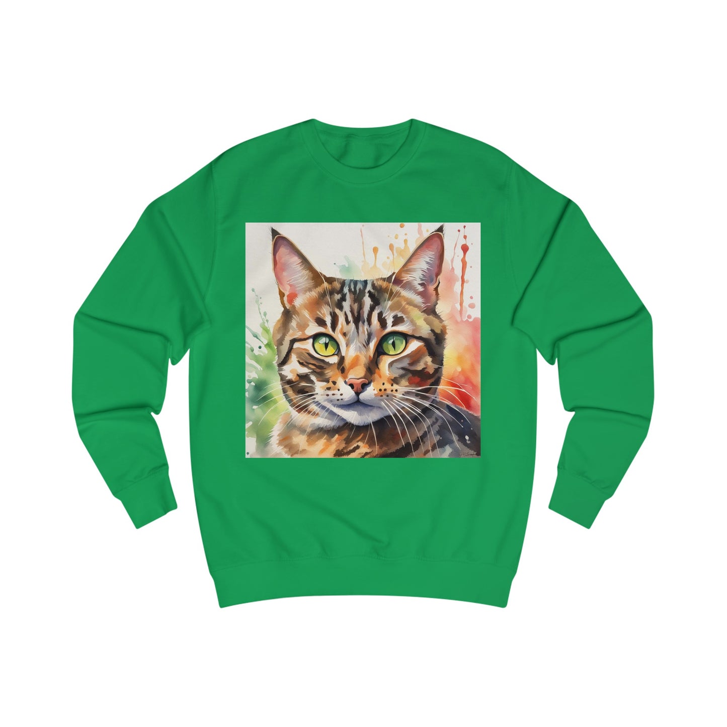 Tabby Cat Cute Watercolor Sweatshirt