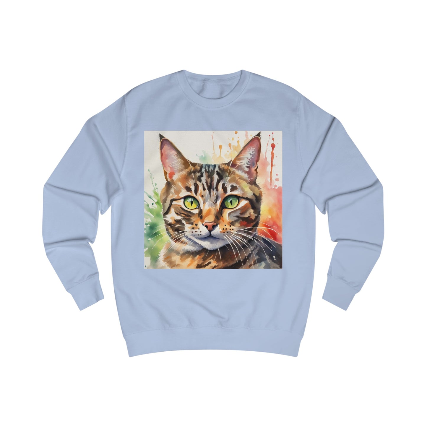 Tabby Cat Cute Watercolor Sweatshirt