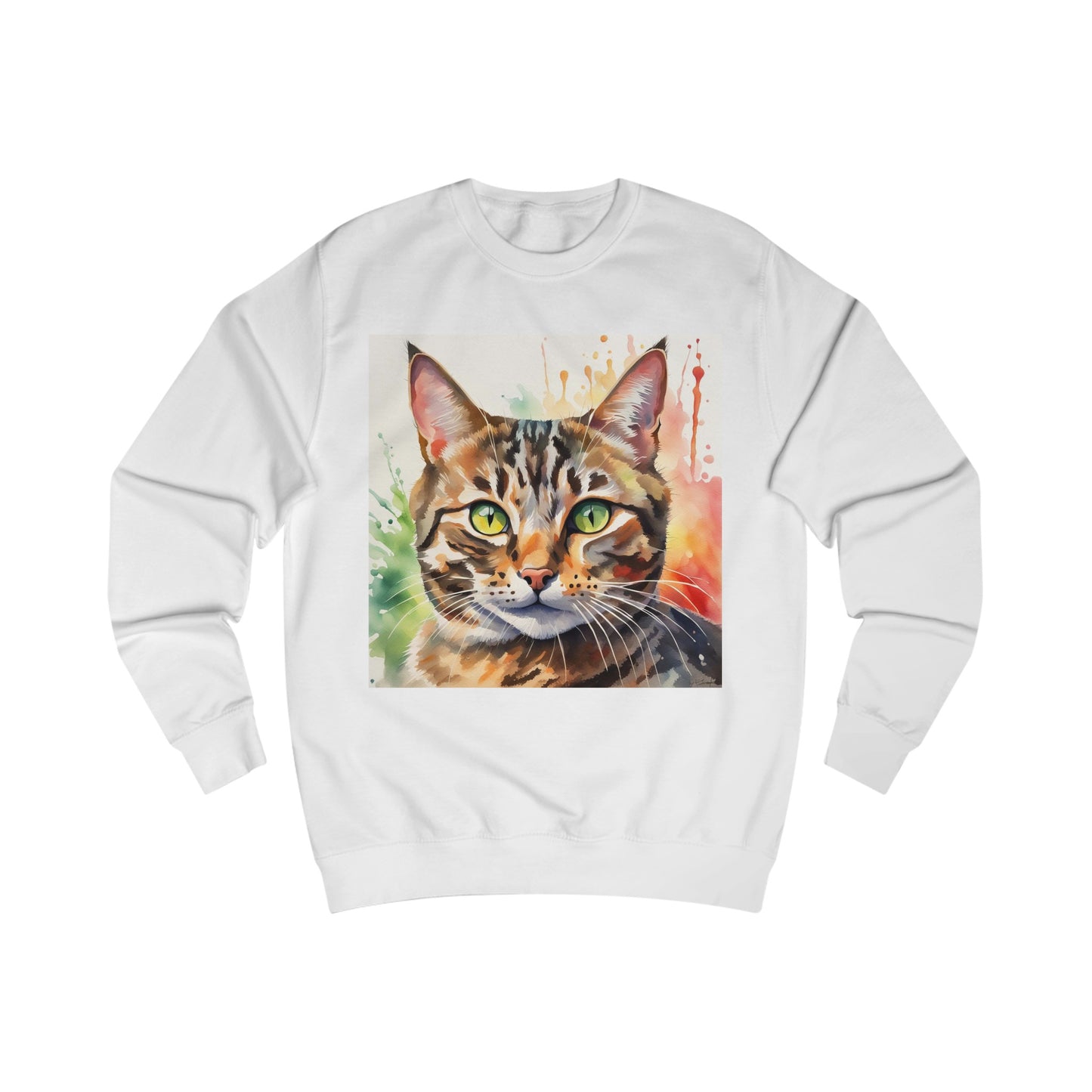 Tabby Cat Cute Watercolor Sweatshirt