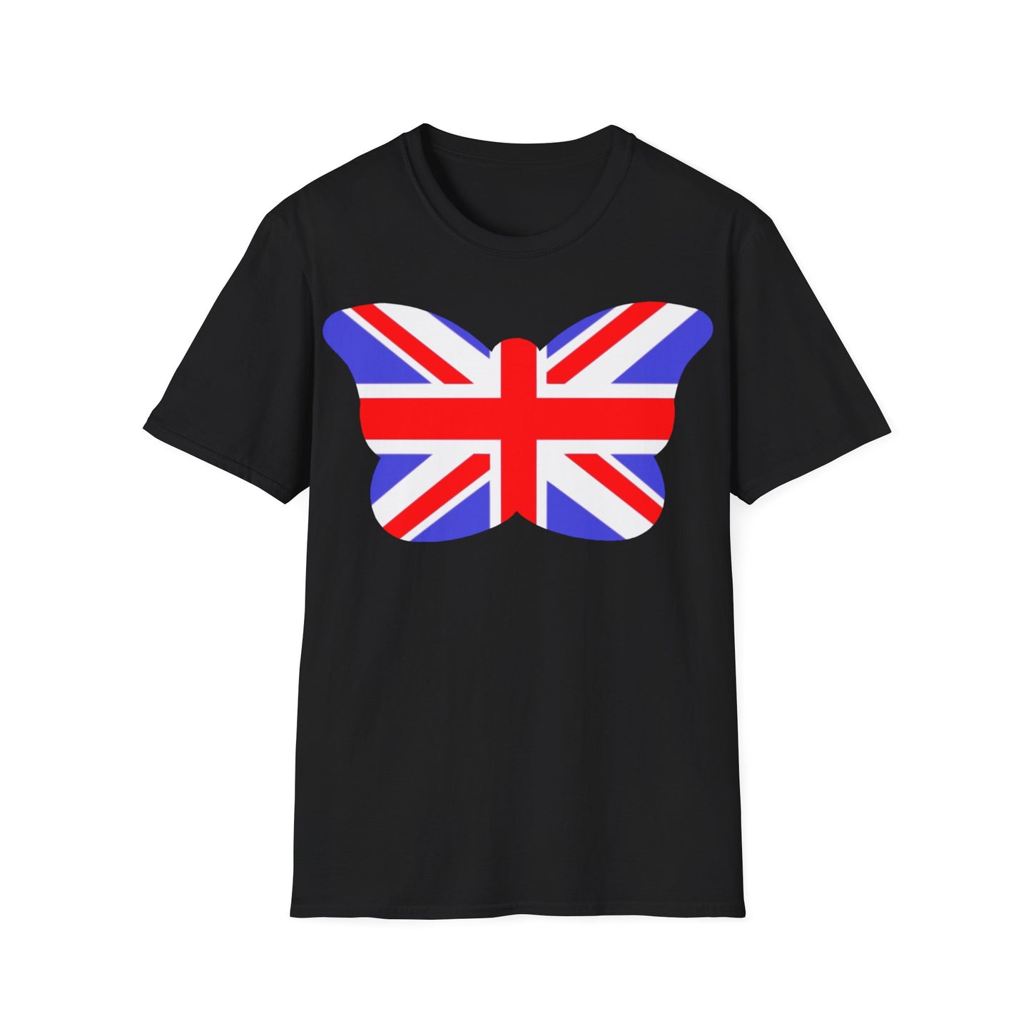 Union Jack Flag Butterfly T-Shirt